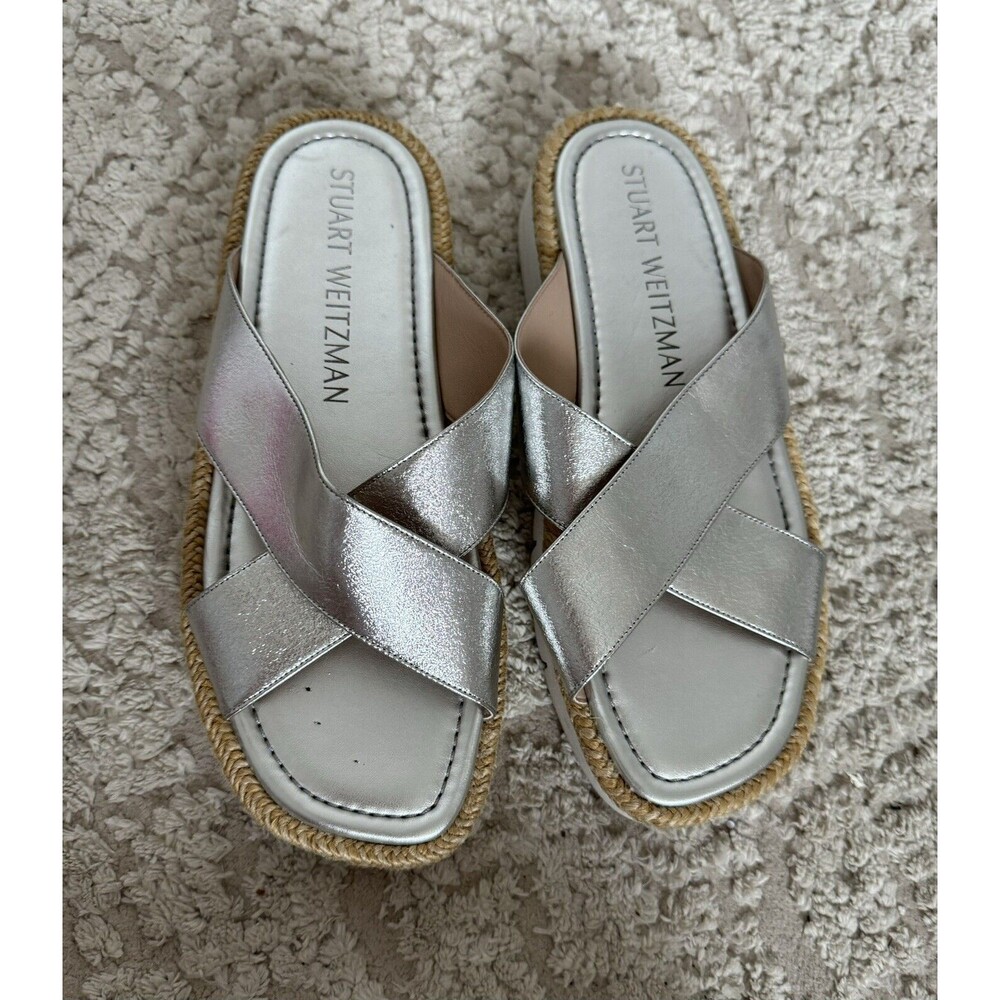 Stuart Weitzman Platform Cushioned Roza Slide San… - image 3